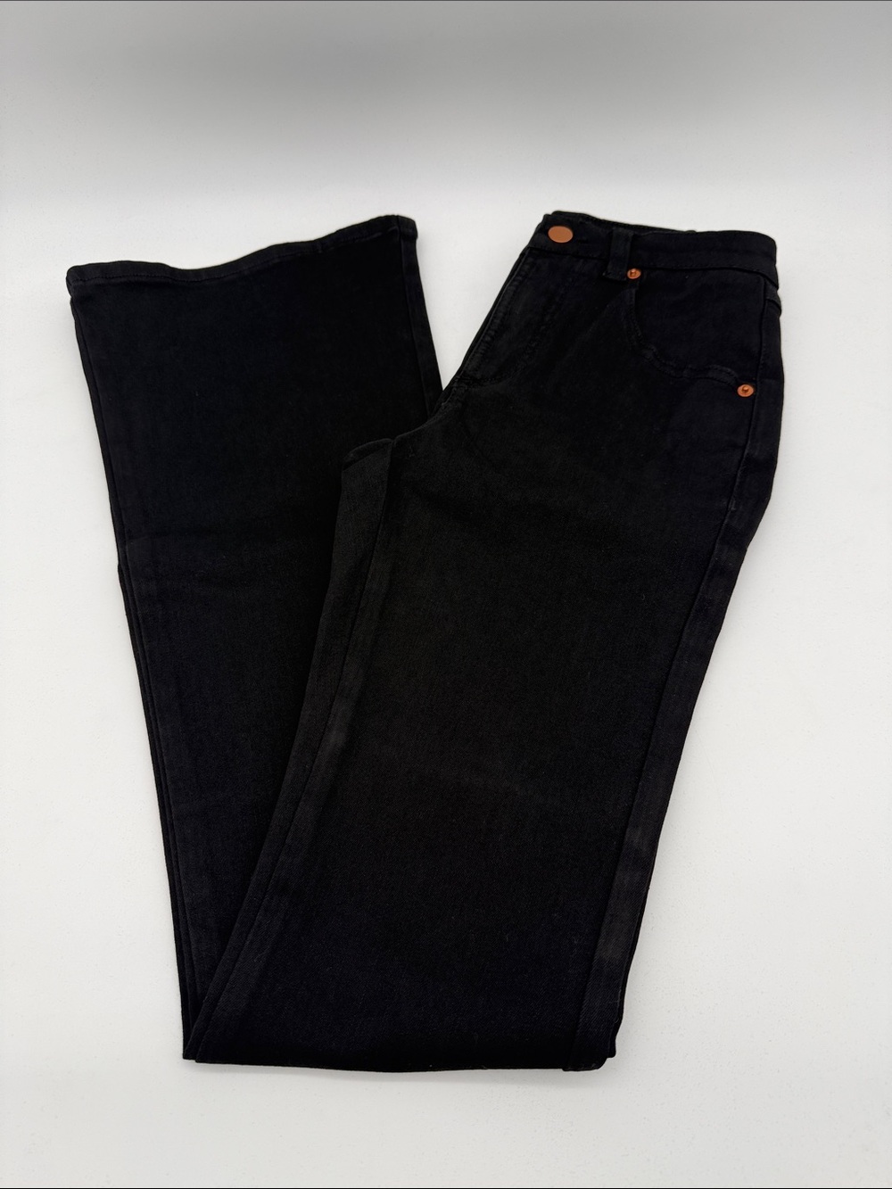 NWT Universal Standard Sava High Rise Flare Jeans Black Size 0 SPA2063